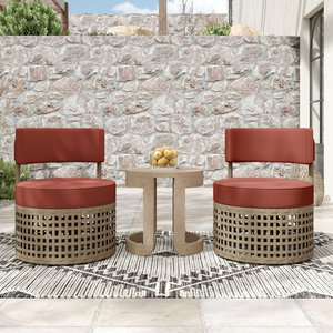 Ensemble de jardin pour 2 personnes avec coussins confortables pour sièges d'extérieur - Product Image 4