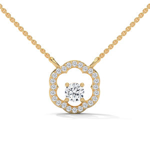 Elegante Collar de Oro con Colgante de Diamante Creado en Laboratorio con Corte Esmeralda, Joyería Fina para Uso Diario y Momentos Especiales - Product Image 1