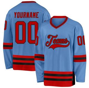 Maillot de hockey sur glace pour équipe, 100 % polyester, couleurs personnalisées, logo, numéro, impression par transfert thermique et broderie, nom d'équipe personnalisé pour les clubs - Product Image 3