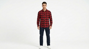 Men's Casual Plaid <b>Shirt</b> Long Sleeve Button Up Check Pattern Woven Flannel <b>Shirt</b> for Outdoor Activities - Product Image 6