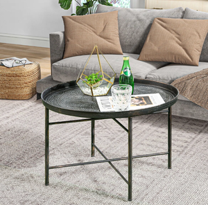 Mesa de centro martillada de lujo para estilos interiores de casas boutique Mesa auxiliar de madera de diseño hecho a mano Fabricada en India - Product Image 6