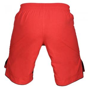 กางเกง MMA ขาสั้นสำหรับฝึกการต่อสู้,กางเกงขาสั้นสีแดงและสีดำแบบเรียบๆ - Product Image 3