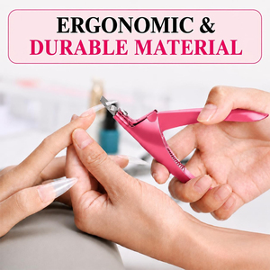 Coupe-ongles de qualité supérieure avec aimants de petite taille, couleur rose, bord tranchant, pour faux ongles en gel, avec 10 aimants - Product Image 3