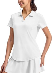 <b>Women's</b> white Short Sleeve for Shirt Solid Color Breathable <b>Compressed</b> Jersey Quick Dry Knitted Casual Sport <b>Top</b> - Product Image 2