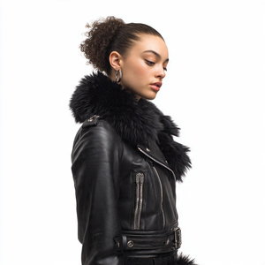 Chaqueta de Cuero con Piel Auténtica de Alta Calidad y Lujo - Product Image 3