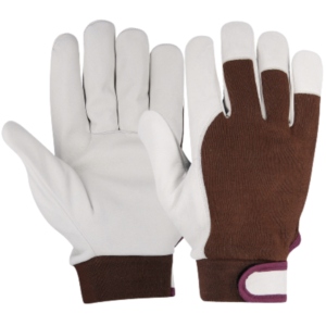 Gants d'assemblage en cuir de chèvre JNM SAFETY de qualité supérieure, épaisseur 9 oz, avec poignet élastique, durables, doux et confortables - Product Image 4