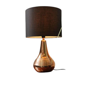 Lampe de table vintage de style européen, lampe de chevet en bronze, abat-jour en tissu orné classique, lampe de bureau pour chambre à coucher, salon, hôtel, décoration - Product Image 4