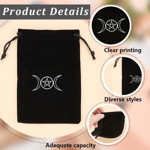 Bolsa de Regalo de Joyería de Terciopelo con Cordón, Personalizada con Logotipo, de Lujo, Reciclable, Bolsa de Almacenamiento para Cartas de Tarot y Velas - Product Image 3