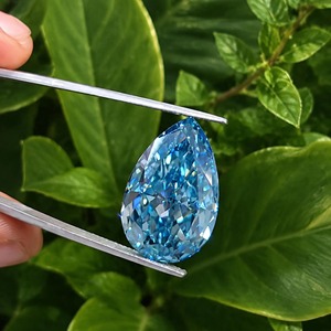 Diamante Cultivado en Laboratorio CVD, Corte Excelente, 1.5CT, Forma de Pera, Azul VS2, Certificado IGI, para Joyería Fina, Anillo de Compromiso, Proveedor Mayorista - Product Image 3