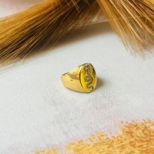 Gothic Signet <b>Ring</b> Brass <b>Snake</b> <b>Ring</b> 18k Gold Plated Oval Pinky <b>Ring</b> Wholesale Punk Unisex <b>Ring</b> - Product Image 5
