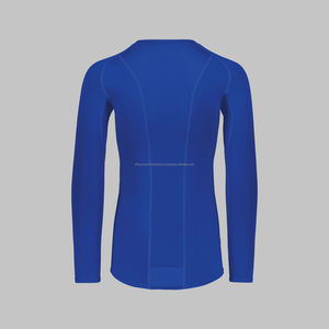 เสื้อเชิ้ตรัดรูปแขนยาวแห้งเร็วสำหรับผู้ชายเสื้อเข้ายิมฟิตกล้ามเนื้อ - Product Image 4