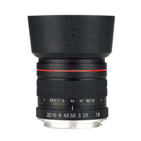 Objectif d'appareil photo à focale fixe 85 mm F1.8-22 avec diamètre de filtre de 72 mm, compatible avec les montures Canon, Nikon, Sony E pour portraits haut de gamme
