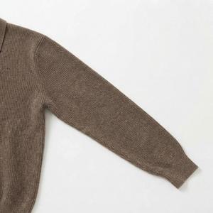 Suéter de Punto Acanalado Marrón para Hombre, de Lana/Acrílico, Manga Larga, para Invierno, con Logotipo Personalizado, Corte Regular, Transpirable - Product Image 4