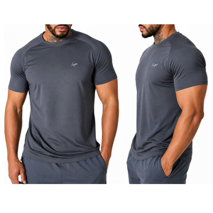 T-shirts de sport pour hommes OEM 100% coton extensible, confortables, légers, à séchage rapide, écologiques, pour l'entraînement et le fitness - Product Image 5