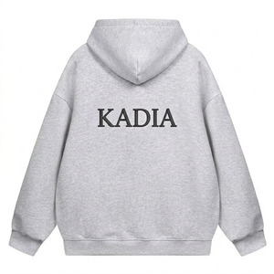 เสื้อฮู้ดผู้ชายลำลองสำหรับฤดูใบไม้ร่วง/ฤดูใบไม้ผลิ ผลิตจากผ้าฟลีซรักษ์โลก 100% ผ้าฝ้าย ปักโลโก้แบรนด์ เสื้อฮู้ดแบบสวมใส่ได้ทั้งชายและหญิง - Product Image 2