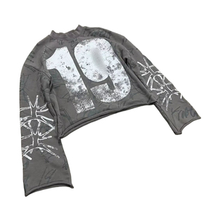 Drop Shoulder <b>Shirts</b> OEM Custom Logo Men's Casual Streetwear Acid Washed Heavyweight Oversized <b>Shirt</b> 100% Cotton Long Sleeve - Product Image 1