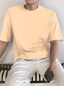 Nouvel Arrivage T-shirt Homme de Luxe en Coton 350g de Haute Qualité, Coupe Oversize à Épaules Tombantes, Style Streetwear Personnalisé et Lourd - Product Image 6