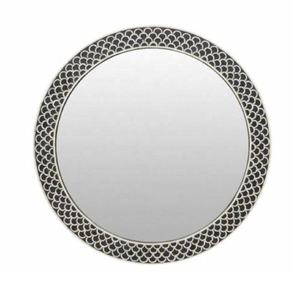Handmade Bone Inlay Round Mirror Wall <b>Frame</b> Antique Replica Bone Mirror <b>Frame</b> Decorative for Living Room Bone Craft - Product Image 4