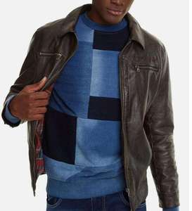 Veste de moto en cuir véritable pour homme de qualité supérieure 2026, fabriquée sur mesure, imperméable, respirante, anti-UV - Product Image 1
