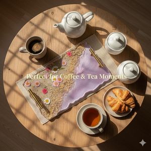 Plateau de service en résine personnalisé, cadeau pour maman - Product Image 5