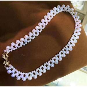 Nouvelle chaîne de cou en perles fines de style rétro français 2021 pour filles, collier de style Dilraba pour femmes, collier élégant rétro pour femmes - Product Image 3