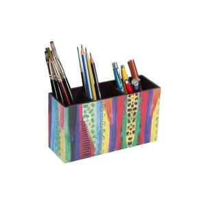 Porte-couverts en bois écologique avec compartiment pour papier absorbant, support pour cuillères et fourchettes pour la table de cuisine, Inde - Product Image 1