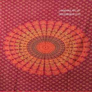 2025 algodón Mandala impreso tamaño Queen Color sólido tapiz tapices de pared proveedor al por mayor de India Mandala tapiz a granel - Product Image 3