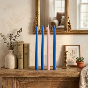 Velas Cónicas Elegancia de Medianoche - Hechas a Mano, sin Humo, con Aroma a Lavanda, Paquete al por Mayor para Bodas y Eventos Navideños, Mayoristas - Product Image 1