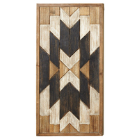 Ensemble de panneaux muraux géométriques abstraits en bois faits à la main et écologiques, mosaïque pour salon moderne, hôtel, décoration murale, anniversaire