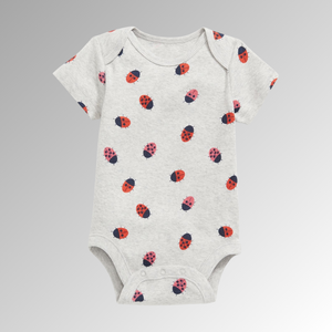 Body de Manga Larga con Estampado Floral para Bebés Niñas, Cuello Redondo, Algodón Suave, Estilo Lindo de Primavera, Cierre a Presión - Product Image 2