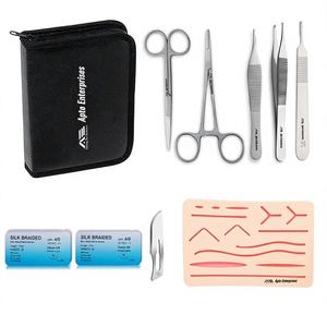 Kit de Entrenamiento de Sutura para Estudiantes de Medicina y Enfermería, Almohadillas de Entrenamiento Reutilizables de Acero Inoxidable, Juego de 15 Piezas para Cirugía Menor - Product Image 1