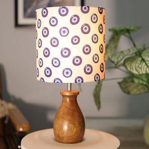 Lámpara de Mesa Moderna de Madera con Diseño Decorativo de Hojas y Ojo Turco para Sala de Estar y Dormitorio - Product Image 2