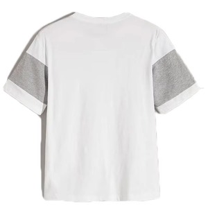 T-shirt imprimé col rond pour garçons modernes, respirant, à manches courtes, motif lettres, en tissu léger et doux (Spandex/Coton), confortable - Product Image 6