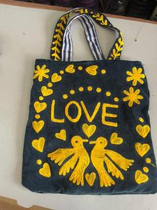 Bolsa de lona tejida personalizada al por mayor, de terciopelo suave, reutilizable, con el mejor logotipo impreso, para uso diario, para niños - Product Image 2