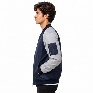 Latest Style Winter High Street Men's Bomber Jackets Top Selling Best Quality Long Sleeves <b>Waterproof</b> Windproof OEM Service - Product Image 4