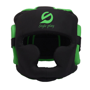 Custom Lightweight PU Leather Eco-Friendly Boxing <b>Head</b> Guard Best Selling Professional Made Boxing <b>Head</b> Guard - Product Image 1