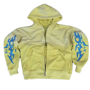 เสื้อฮู้ดซิป Y2K แต่งลายเสือดาว ปักเพชร งานหนัก ผ้าฟลีซหนานุ่ม ทรงโอเวอร์ไซส์ สไตล์สตรีทแวร์ สำหรับผู้ชาย - Product Image 1
