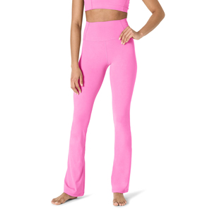 Pantalones de yoga acampanados para mujer, leggings de cintura alta con control de abdomen, suaves, transpirables, para entrenamiento, deportivos - Product Image 1