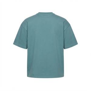 <b>Men's</b> Ice Blue Oversized T Shirt Crew <b>Neck</b> Short Sleeve Casual Streetwear Cotton <b>Tshirt</b> Relaxed Fit Top - Product Image 4