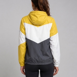 Wholesale Women Windbreaker Jacket Winter New Fashion Coat Solid Color Long Sleeved Pocket Regular Windbreaker Jacket Quick Dry - Product Image 2