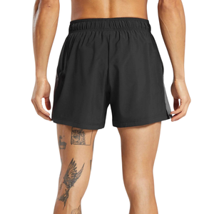 Shorts de sport pour homme, coupe slim, 5 pouces, légers, pour la gym, l'entraînement, la course à pied, couleur noire - Product Image 2