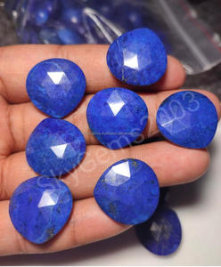 Cabujón de piedras preciosas sueltas de lapislázuli natural facetado y pulido en todos los tamaños Cristal de forma mixta para la fabricación de joyas - Product Image 2