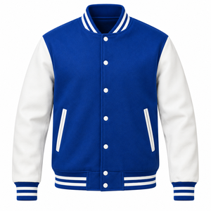 Veste d'hiver pour homme 100% coton, logo brodé personnalisé, vêtements décontractés d'hiver, veste varsity homme de haute qualité - Product Image 3