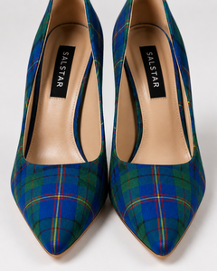 Chaussures à talons aiguilles en tartan personnalisées pour femmes, dernières tendances |   Escarpins à talons hauts à bout pointu à motif écossais pour mariage |   Fabrication de chaussures de mode - Product Image 1