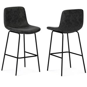 Jolie angosciata carboncino grigio sgabello da Bar Set di 2 - Product Image 1