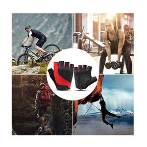 Half Finger Cycling Gloves Fingerless Cycling Gloves with Shockproof Foam Padding UV Protection Anti-Slip Palm for Bicycles - Product Image 4