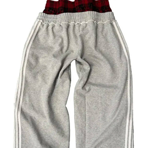Pantalon de survêtement baggy à double taille personnalisé avec strass pour homme, style streetwear - Product Image 5