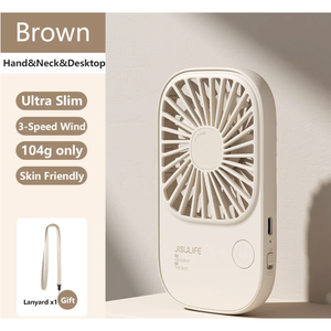 พัดลมมือถือ Jisulife รุ่น Life 2 FA49 สีน้ำตาล - Product Image 1
