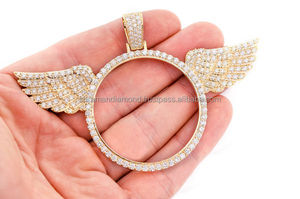 Unisex Hiphop Memorial Picture <b>Pendant</b> 925 <b>Solid</b> Silver Yellow <b>Gold</b> Plated VVS VS Lab Grown Diamond Custom Photo Fine Jewelry - Product Image 3