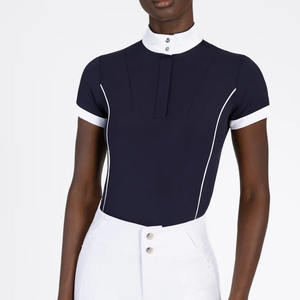 Camisas Ecuestres de Nuevo Diseño para Mujer, Camisa de Competición, Venta al por Mayor de Fábrica, Camisa Ecuestre de Manga Corta para Mujer, Camisa de Competición para Montar a Caballo - Product Image 1